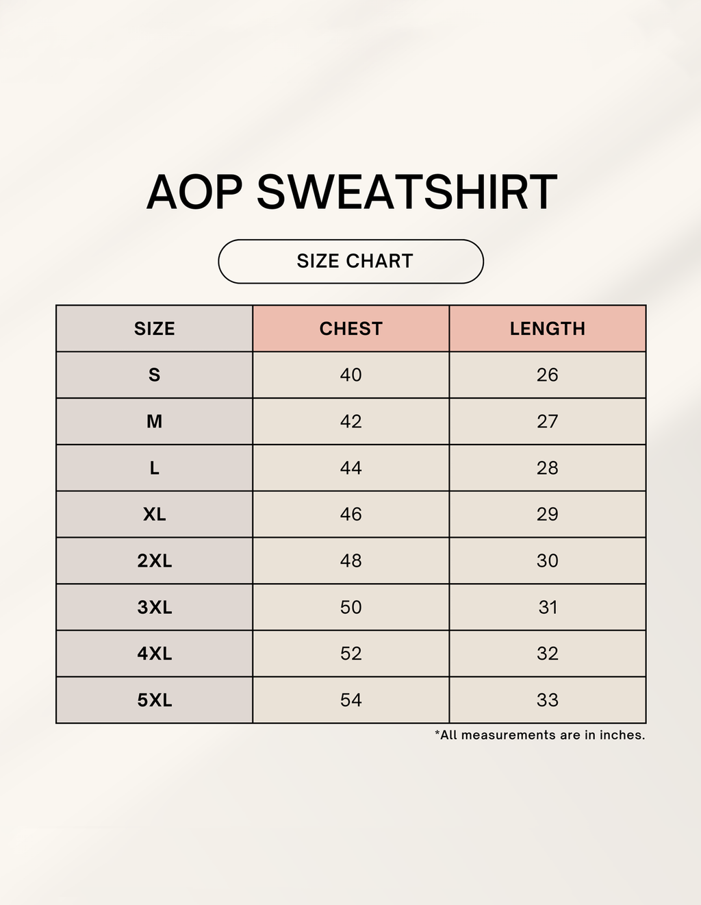 Color_Size Chart