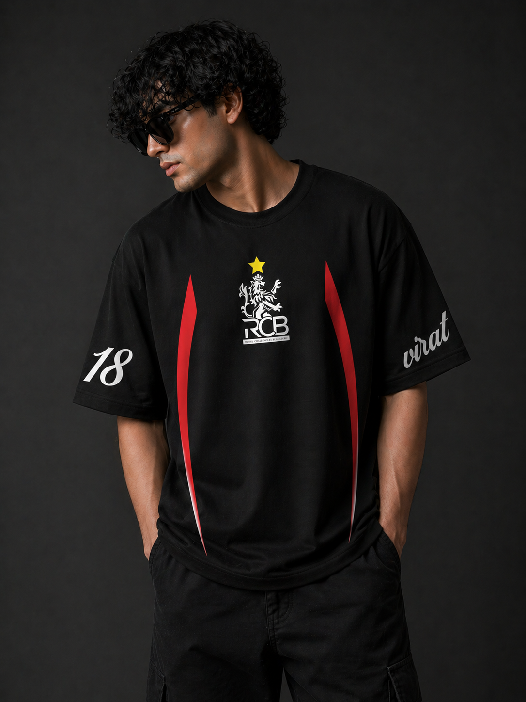 RCB Legacy 18 Oversized Tee – Black Edition