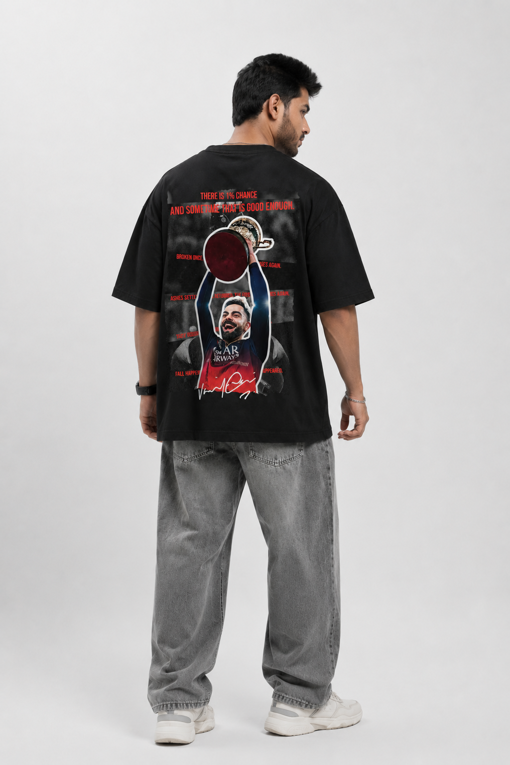 RCB Crest Panel Black T-Shirt