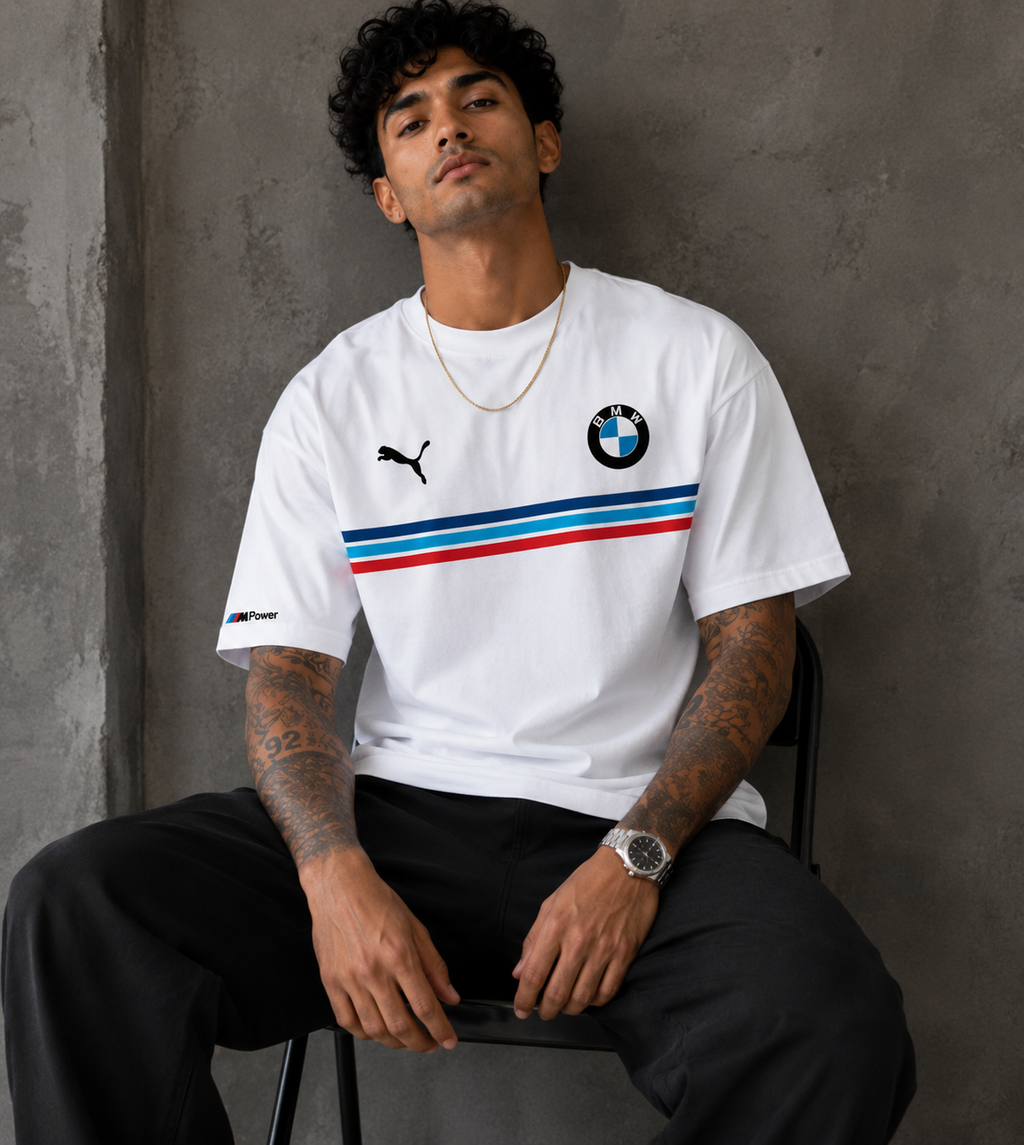 🏁 M-Track Heritage Oversized T-Shirt white