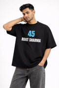 Forever Captain Rohit Sharma Tribute Oversized T-Shirt (Black)