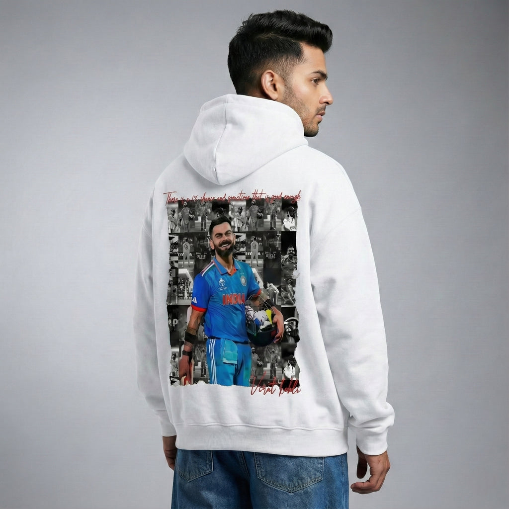 Virat Legacy 18 White Hoodie