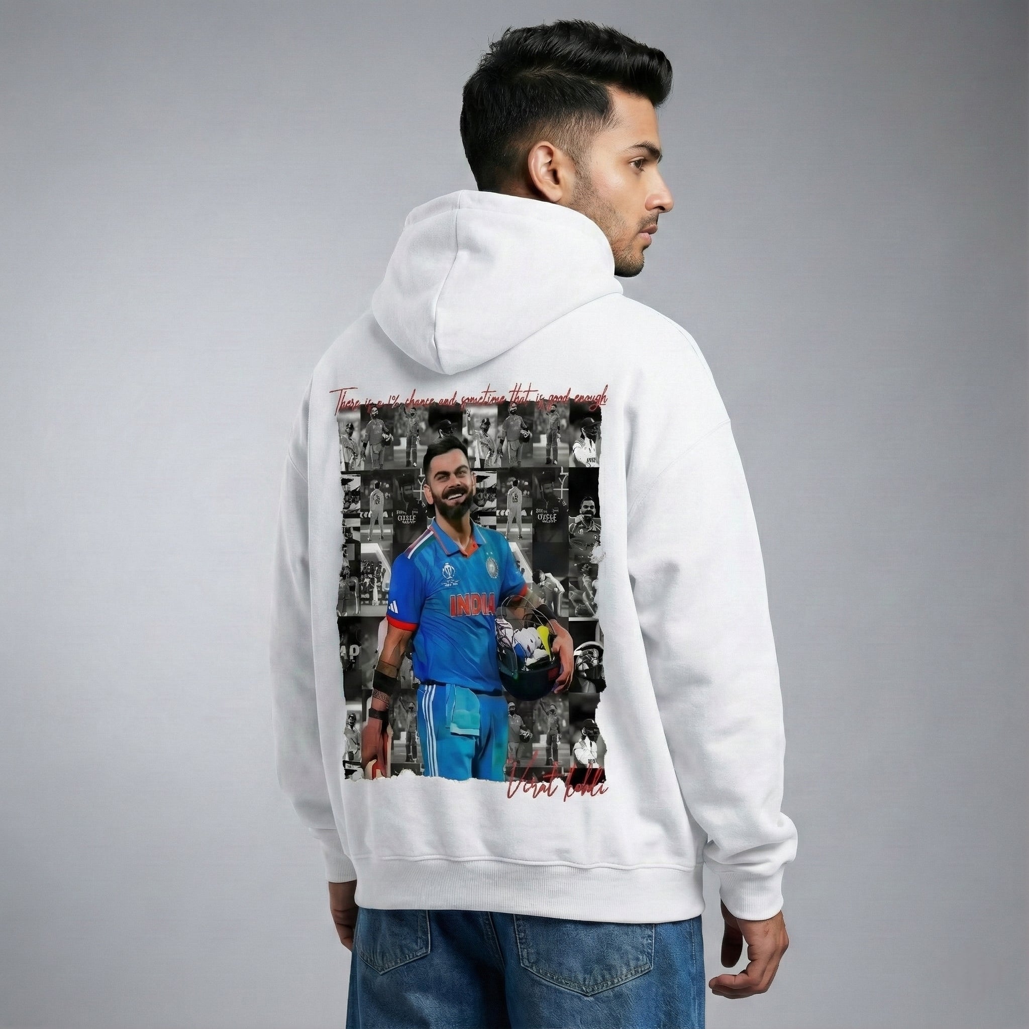 Virat Legacy 18 White Hoodie