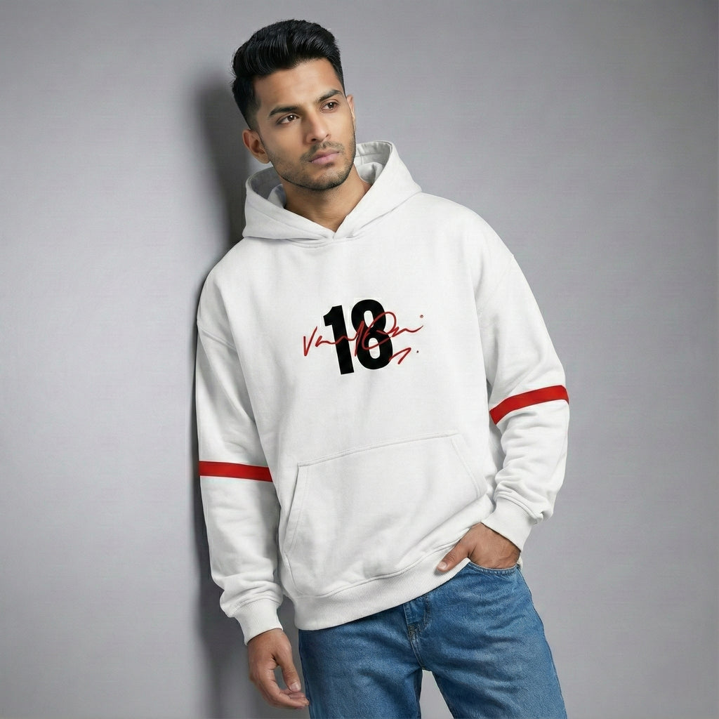 Virat Legacy 18 White Hoodie