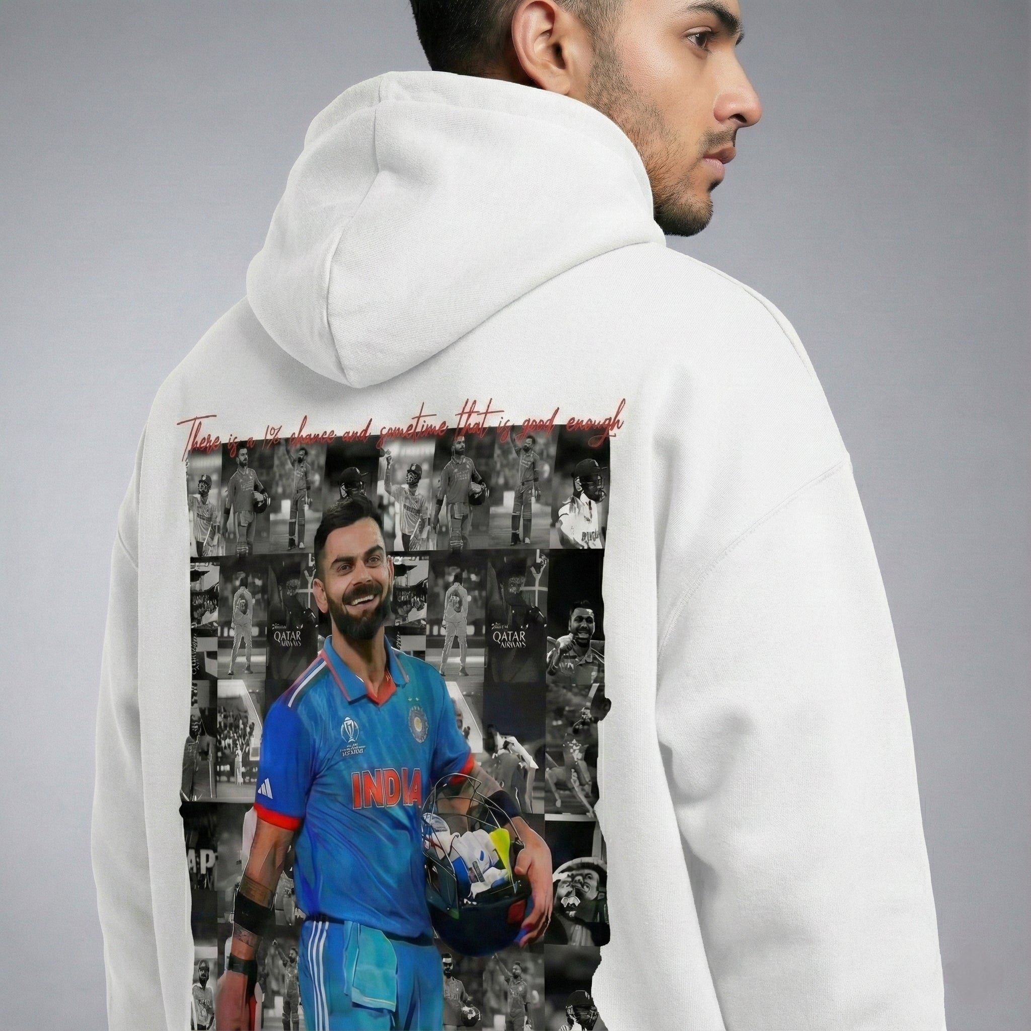 Virat Legacy 18 White Hoodie