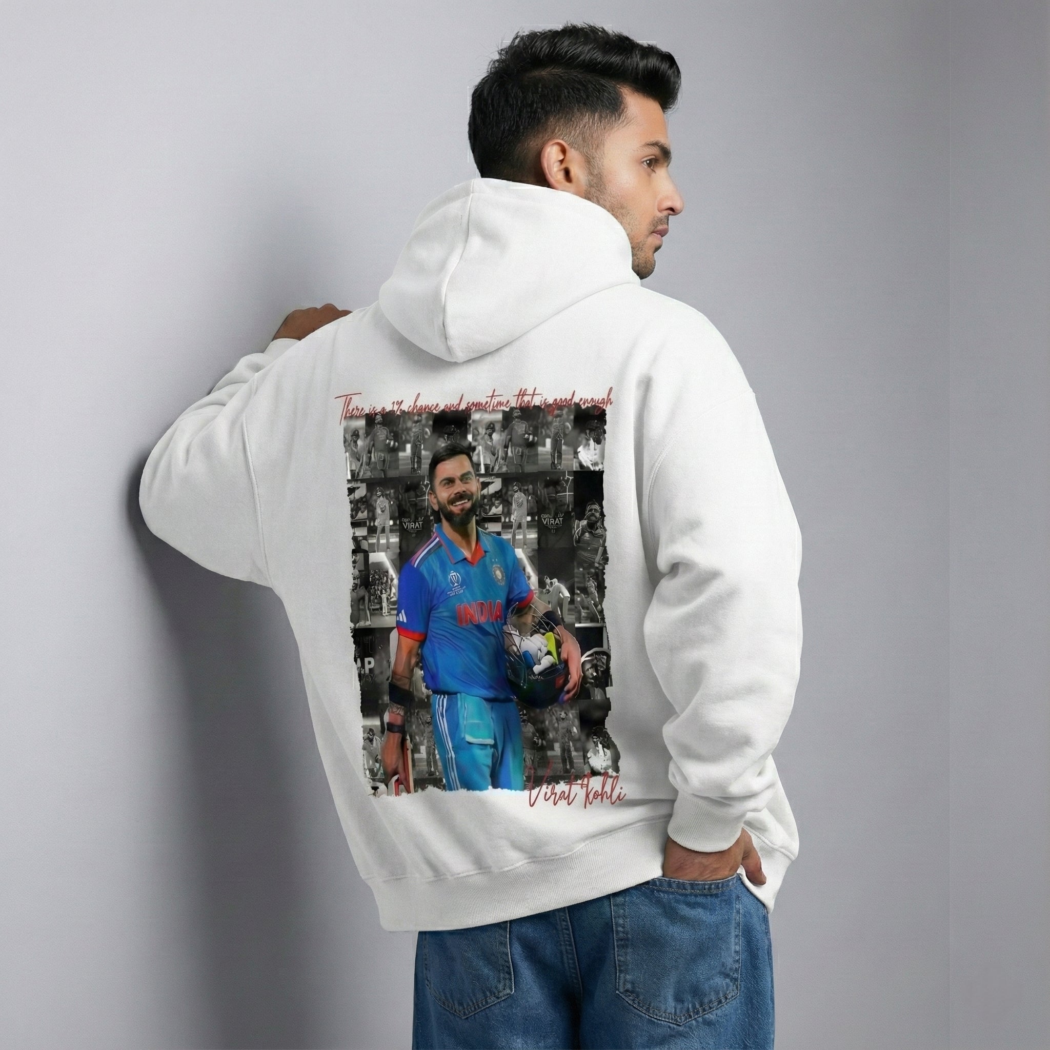Virat Legacy 18 White Hoodie