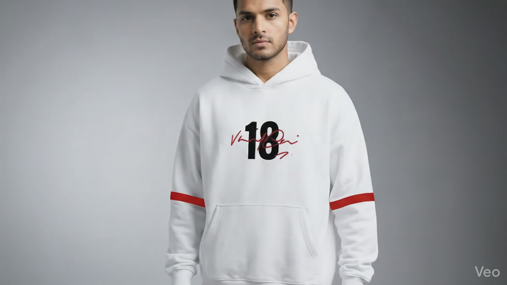 Virat Legacy 18 White Hoodie