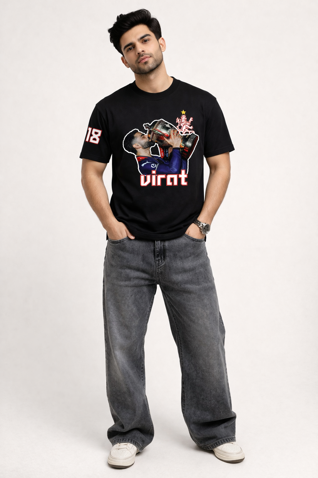 The King Kohli T shirt Number 18