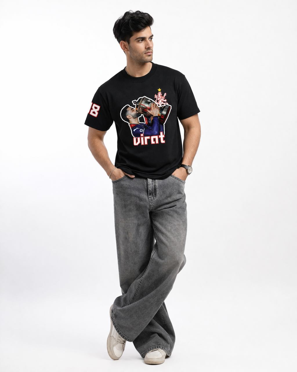 The King Kohli T shirt Number 18